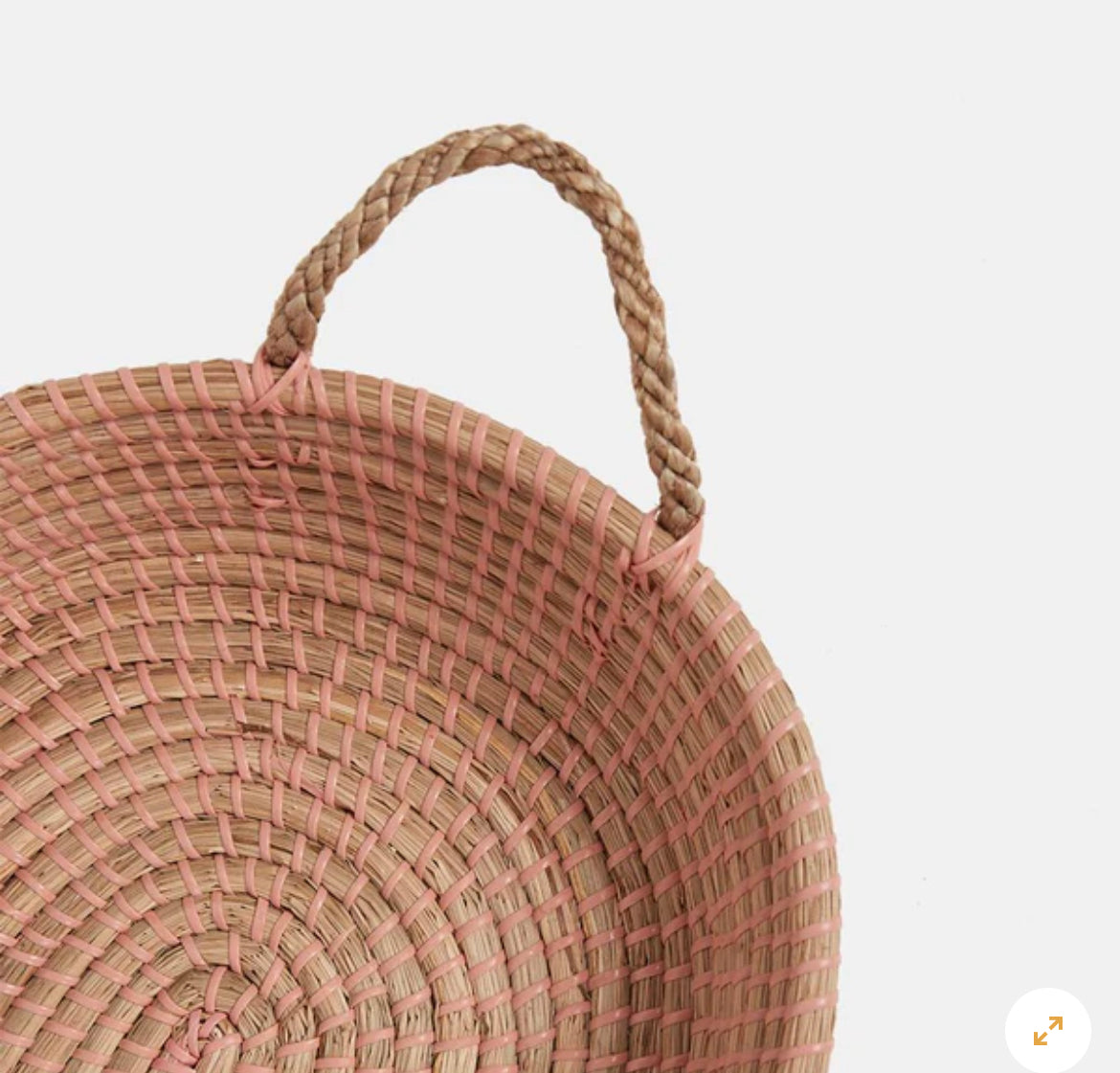 Seagrass changing basket- rose