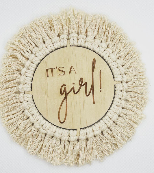 Boho plaque - It’s a girl