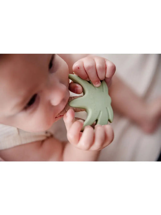 Silicone teether - sage palm tree